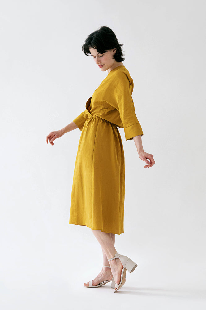 FRIEDA DRESS GOLDEN OLIVE - WE BANDITS