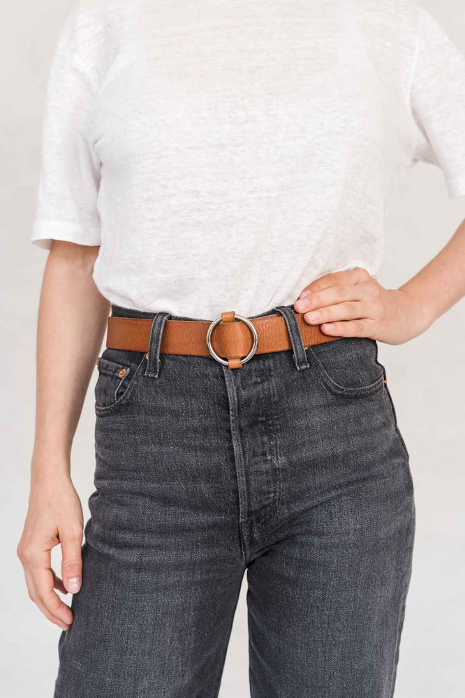 SIA LEATHER BELT CAMEL - WE BANDITS