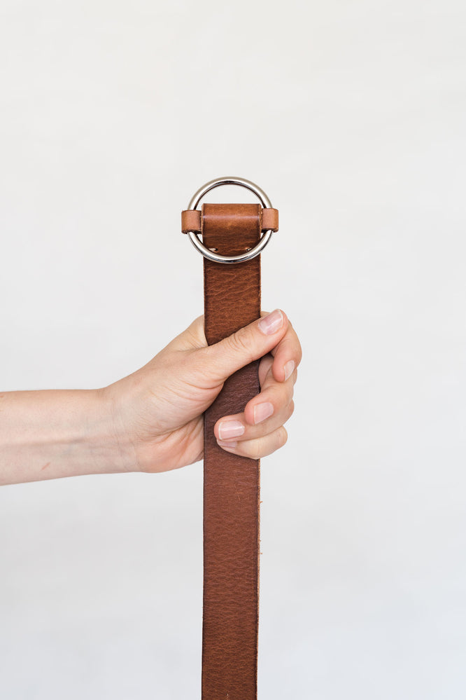 SIA LEATHER BELT CAMEL - WE BANDITS