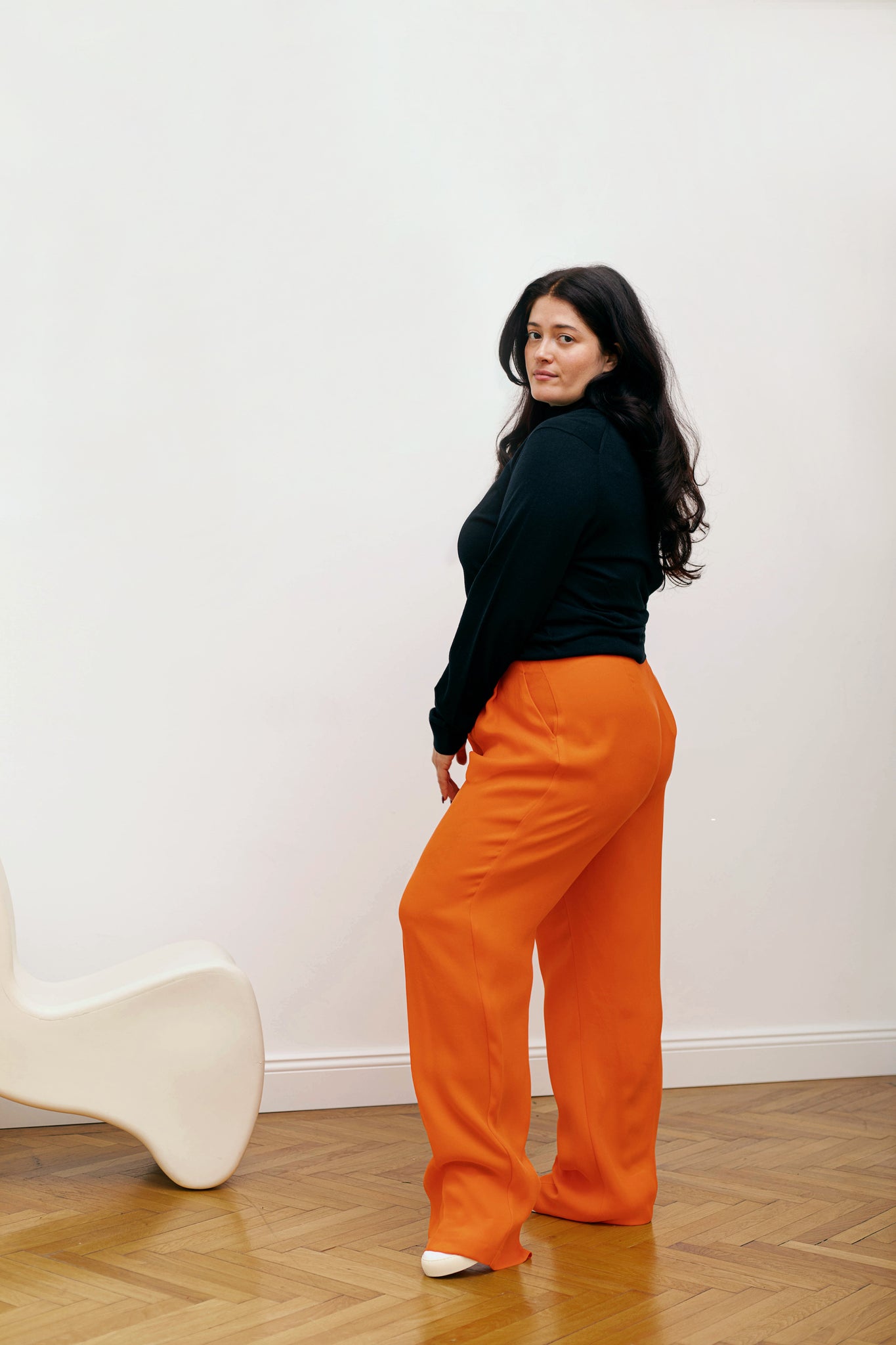 Buy Orange Trousers & Pants for Women by Styli Online | Ajio.com