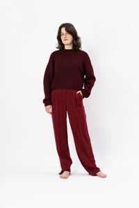 NIKA PULLOVER BORDEAUX RED - WE BANDITS