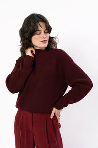 NIKA PULLOVER BORDEAUX RED - WE BANDITS