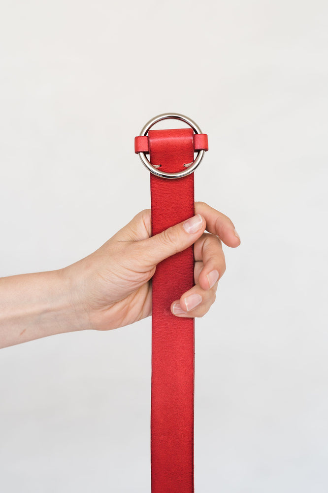 SIA LEATHER BELT RED - WE BANDITS